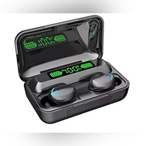 TWS Wireless Earbuds with Power‎ Bank Black Digital Display New